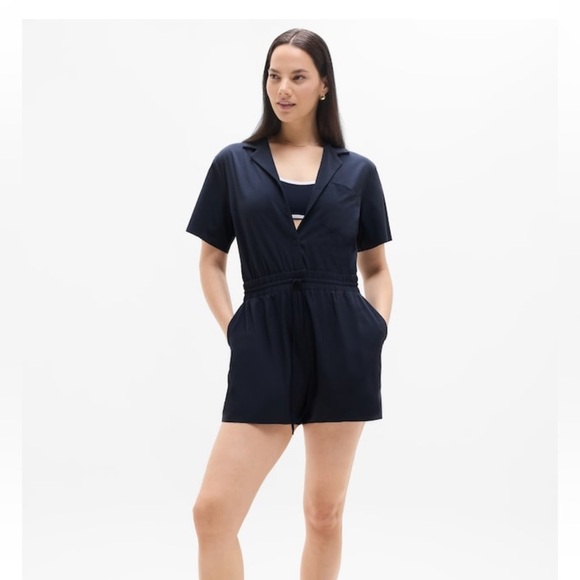 Athleta Navy Avenue Romper, Size Small, 4/6 - Picture 8 of 8